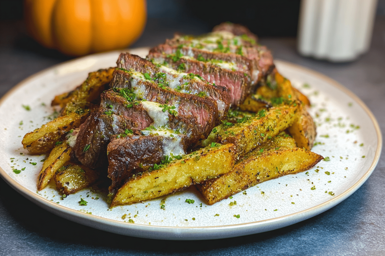 Easy Garlic Parmesan Steak Fries Recipe (Oven-Baked)