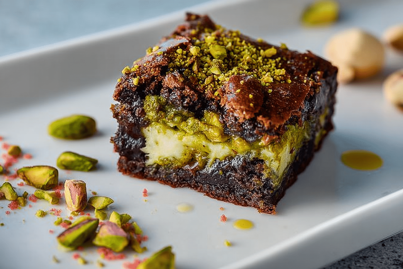 Pistachio Cheesecake Brownies