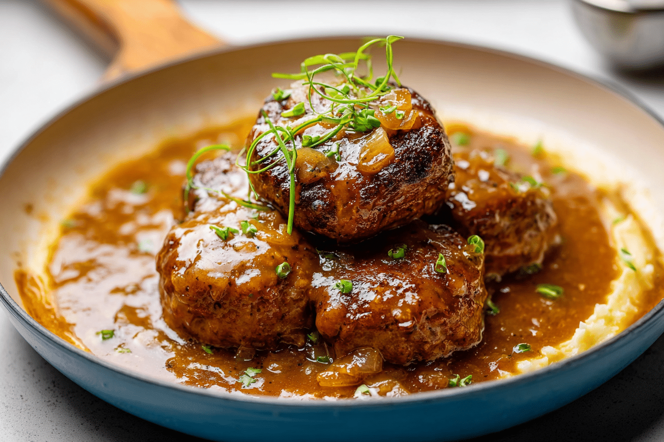 Southern Hamburger Steaks with Onion Gravy