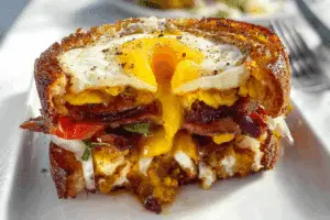 Egg-In-A-Hole Breakfast Sandwich