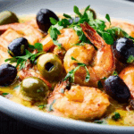 Shrimp in Lemon Sauce with Olives
