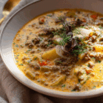 Our Favorite Cheeseburger Soup