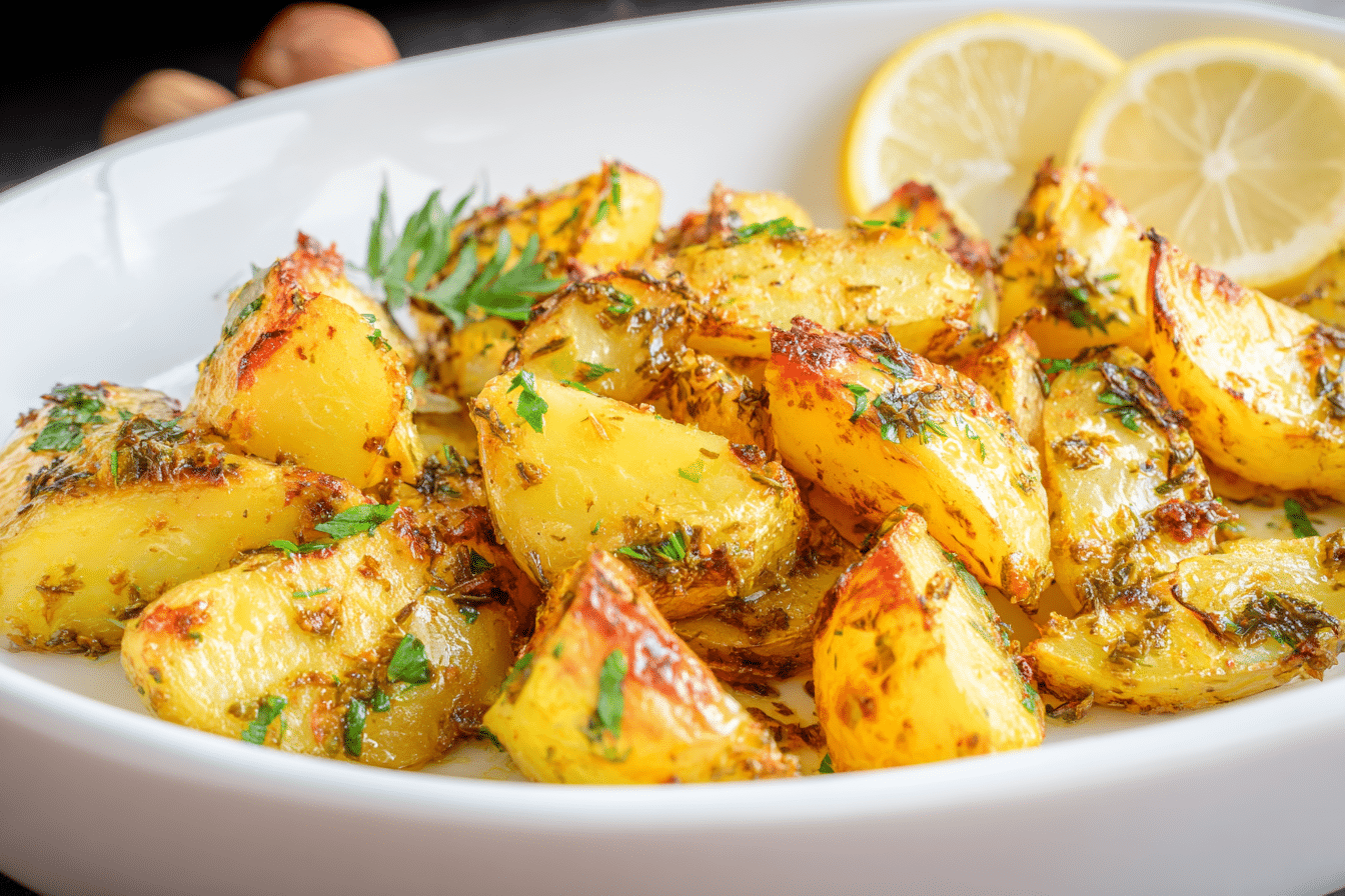Crispy Greek Lemon Potatoes