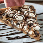 Chocolate Chip Cookie Dough Dessert Pizza