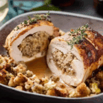 Stuffed Roast Turkey Breast with Sausage Stuffing