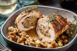 Stuffed Roast Turkey Breast with Sausage Stuffing