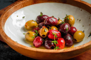 Roasted Grapes and Olives