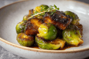 Maple Glazed Brussels Sprouts (with Balsamic)