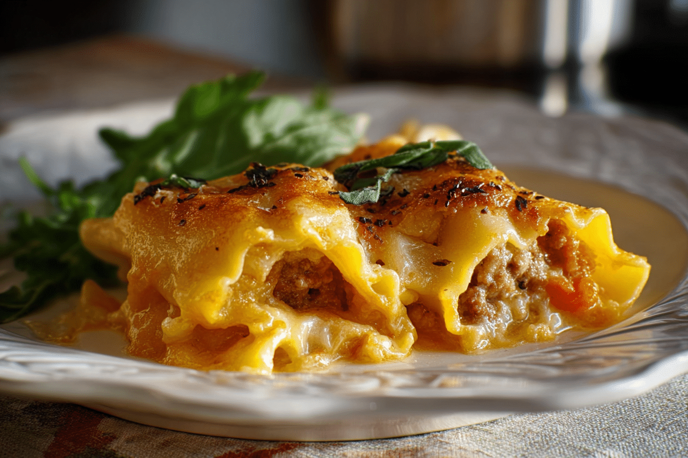 Sausage Butternut Squash Lasagna Roll-Ups