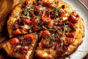 Calabrian Chili Roasted Red Pepper Pizza