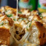 Cheesy Chicken & Garlic Pull Apart Bread