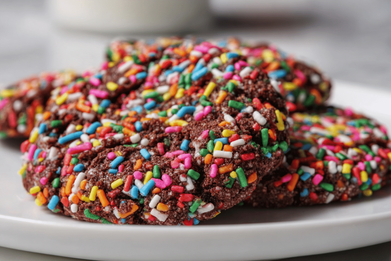 Chocolate Sprinkles Cookies (Gluten-Free, Dairy-Free)