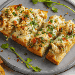 Chicken Alfredo Garlic Bread