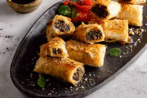 Phyllo Rolls with Ground Beef