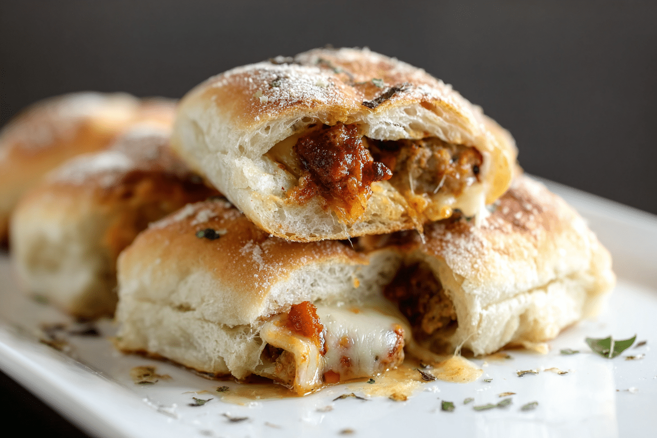 Stuffed Ciabatta Rolls with Italian Sausage and Cheese