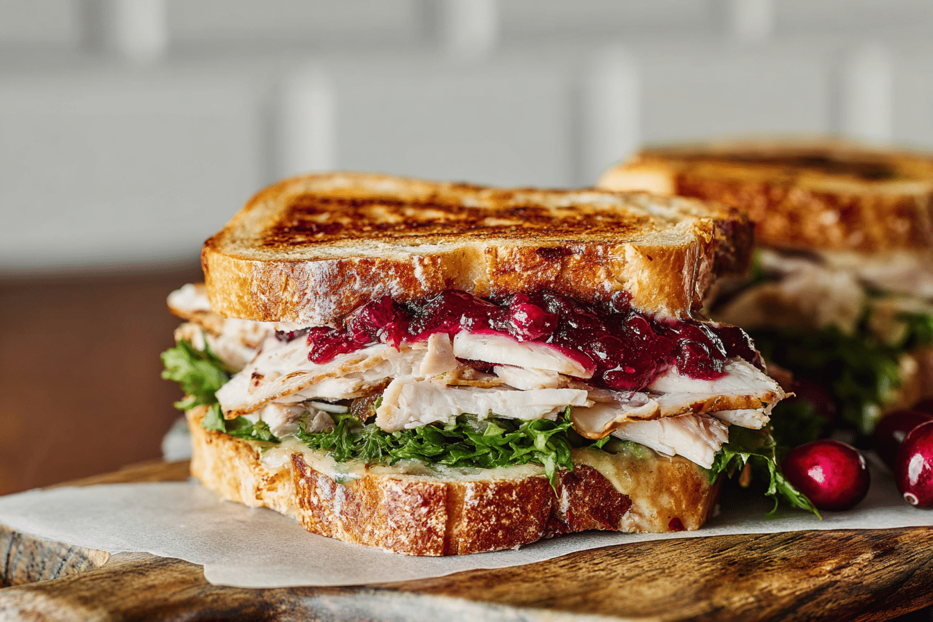 Leftover Turkey Cranberry Panini