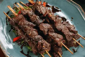 Chinese Beef on a Stick (Beef Skewers)