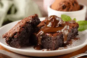 Slow Cooker Hot Fudge Brownies