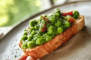 Pea Bruschetta
