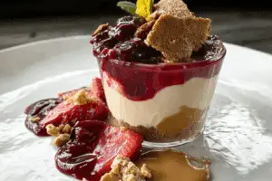 No Bake Individual PB&J Cheesecake Parfait