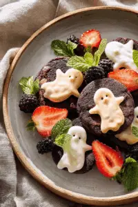 Ghost Cookies (Black Cocoa Cookies)