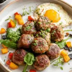Apricot Basil Breakfast Meatballs
