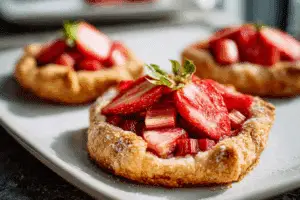 Mini Strawberry Rhubarb Galettes