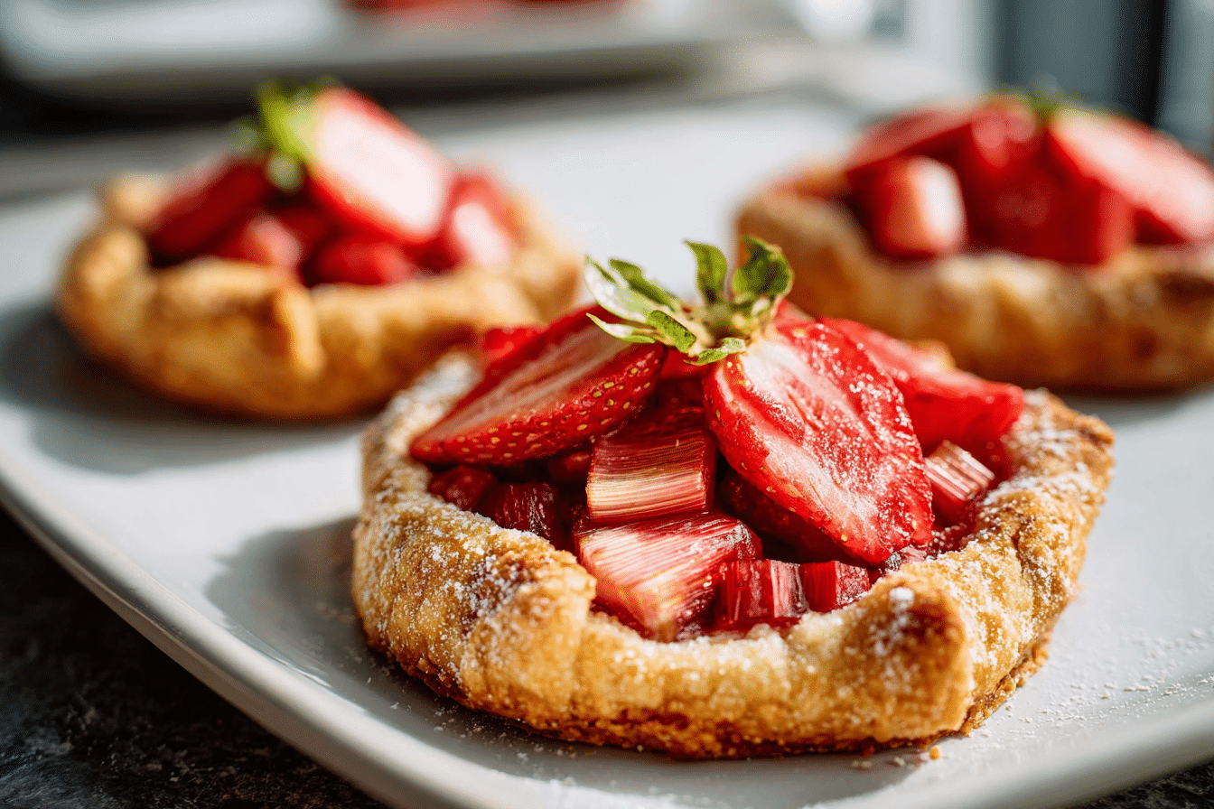 Mini Strawberry Rhubarb Galettes
