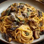 Caramelized Leek and Mushroom Gruyere Pasta