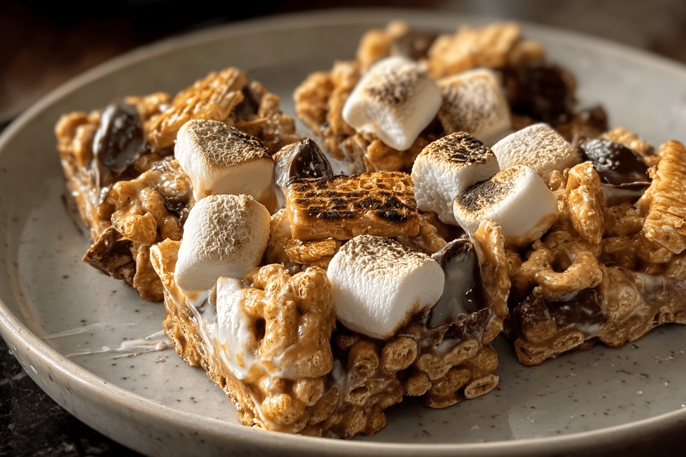 Gooey S'mores Cereal Treats