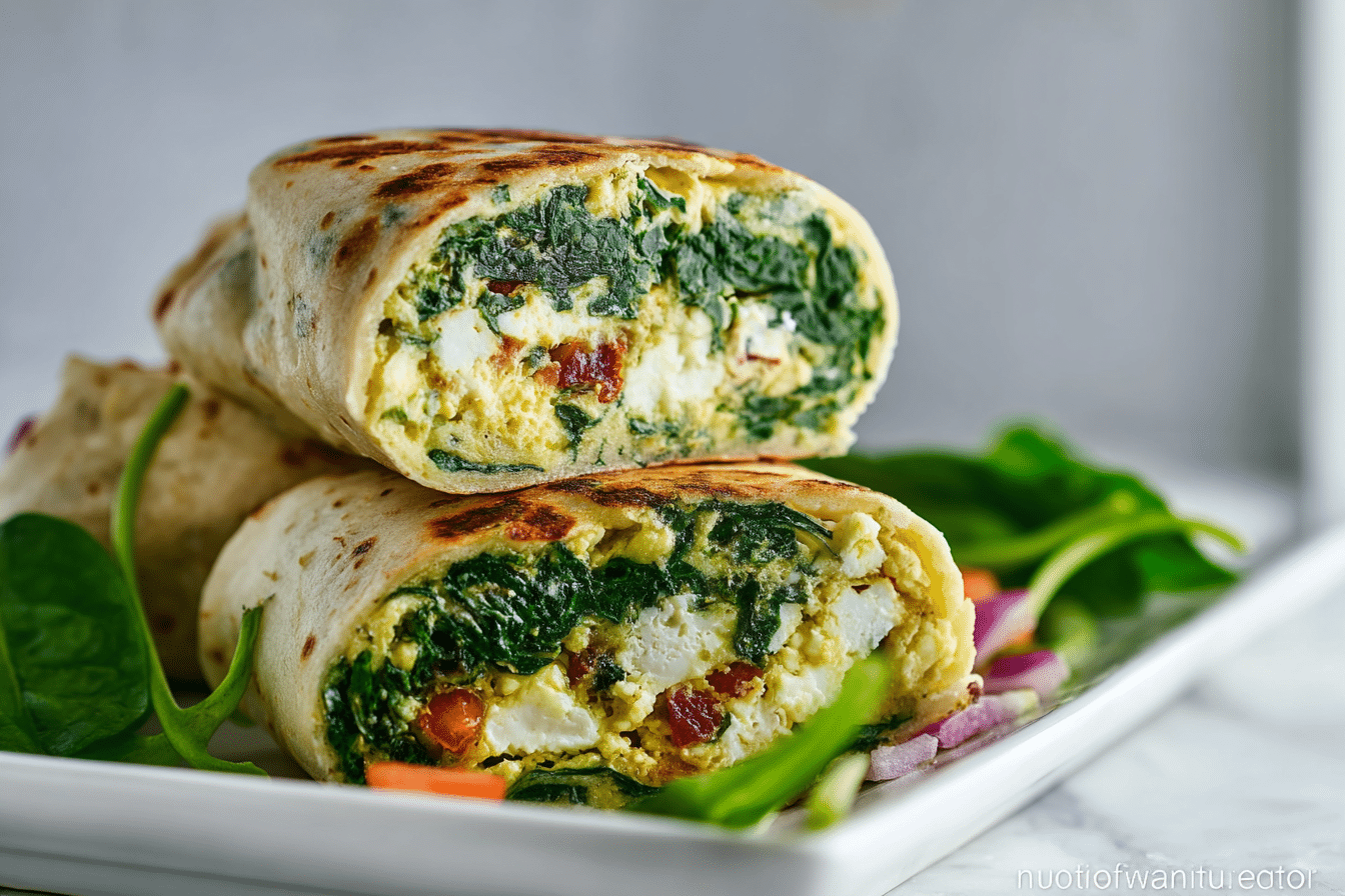 Spinach Feta Egg White Wraps – Egg Cottage Cheese Bake