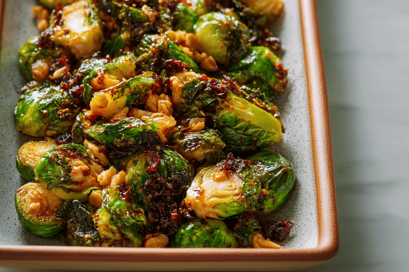 Brussels Sprouts with Gochujang Butter