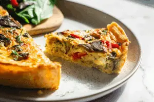 Vegetable Quiche with Homemade Pie Crust