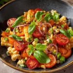 Summery Charred Corn Salad with Basil and Tomatoes