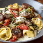 Easy Sausage Tortellini Griddle Dinner