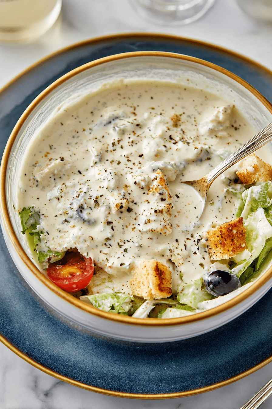 5-Minute Creamy Greek Yogurt Caesar Dressing (No Anchovy)