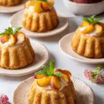 Mini Peaches and Cream Bundt Cakes