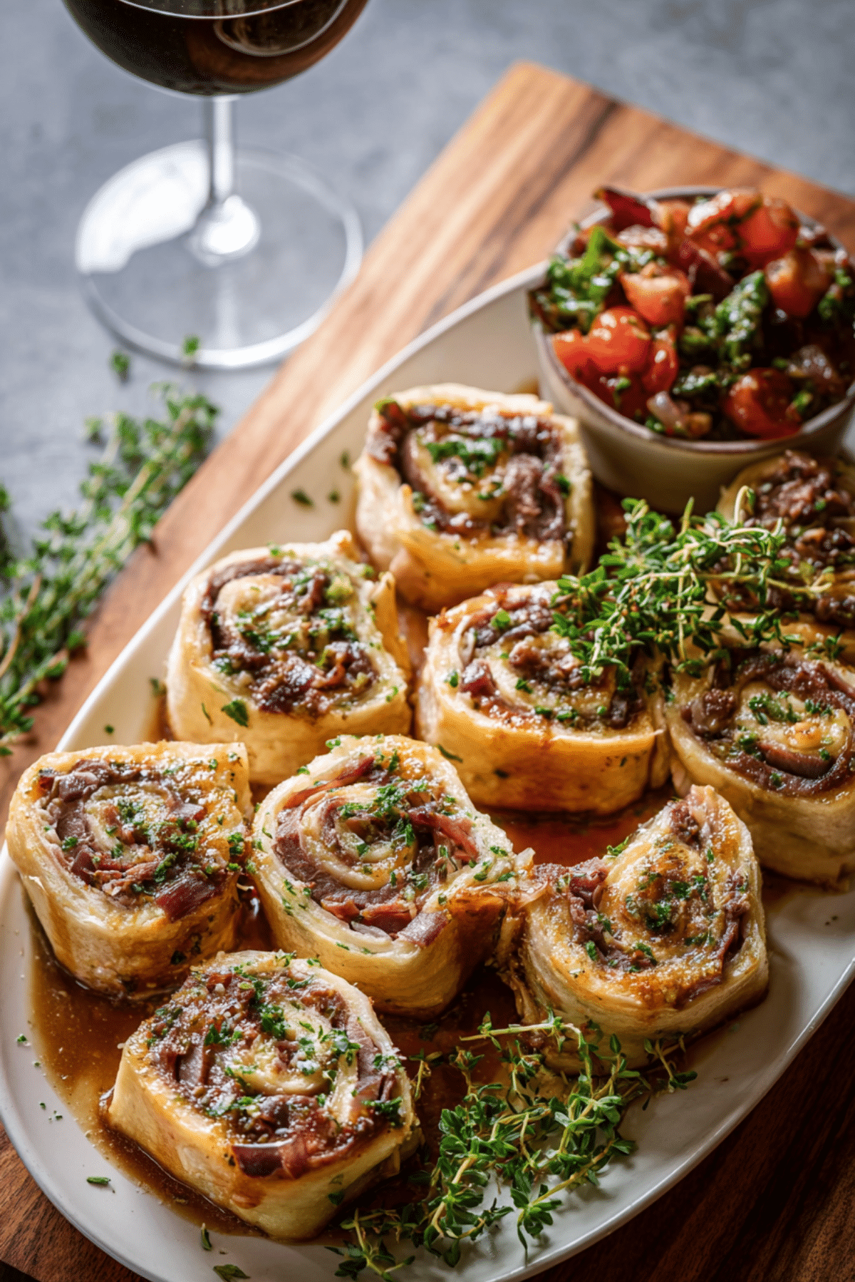 Easy French Dip Pinwheels