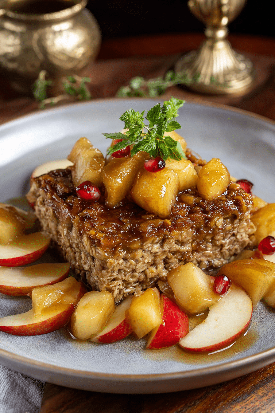 Baked Oatmeal with Caramelized Apples