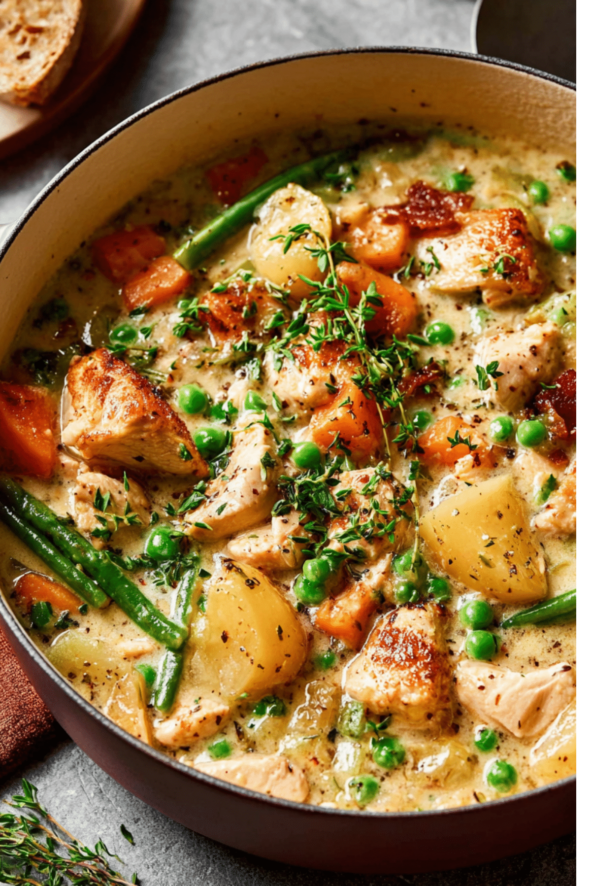 Creamy Chicken Stew with Hearty Vegetables