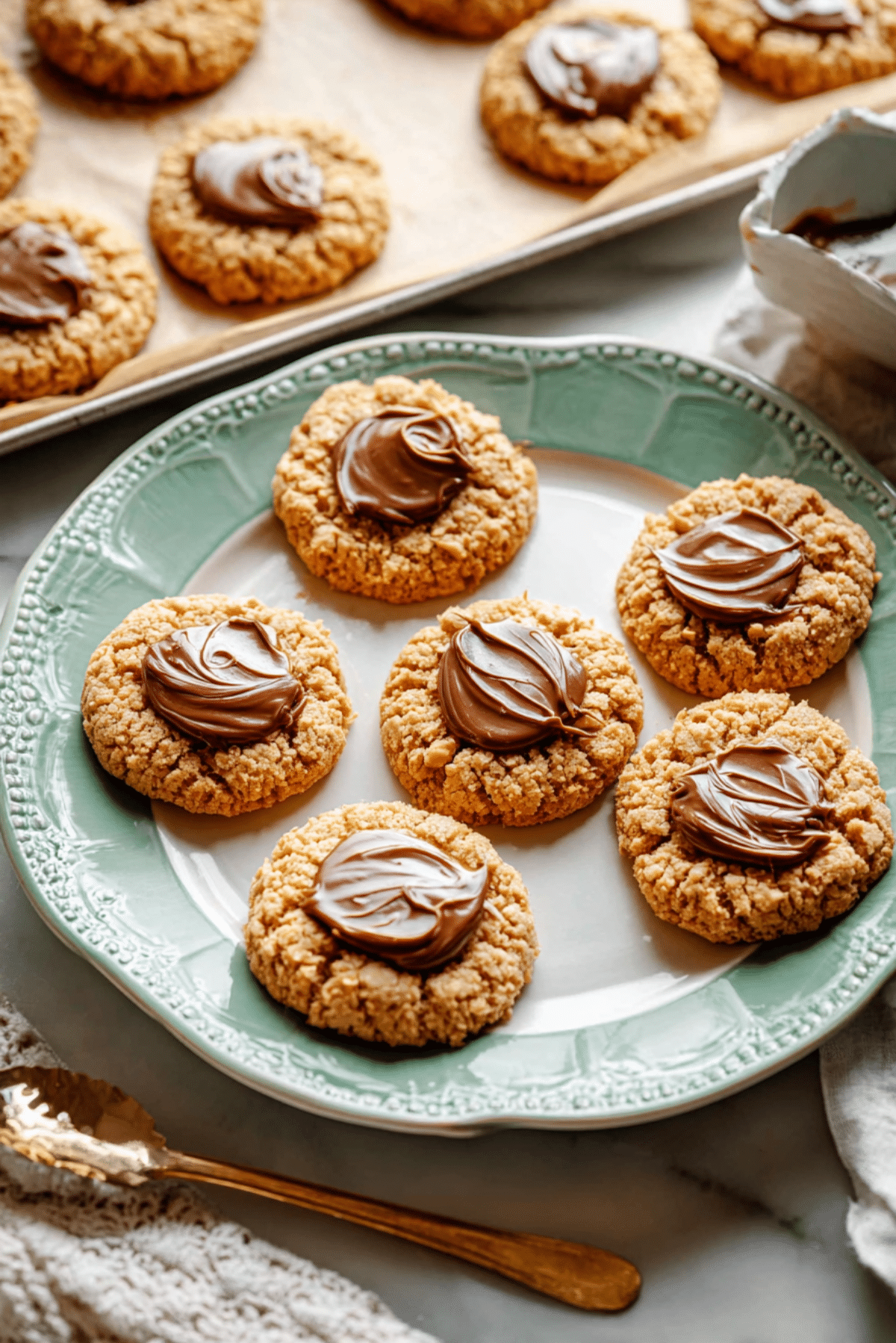 Chewy Peanut Butter Scotcheroo Cookies