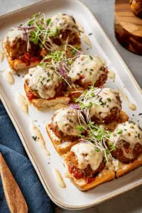Pull-Apart Meatball Sliders with Herbed Ricotta