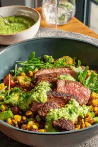 Delightful Steak Avocado Corn Bowl