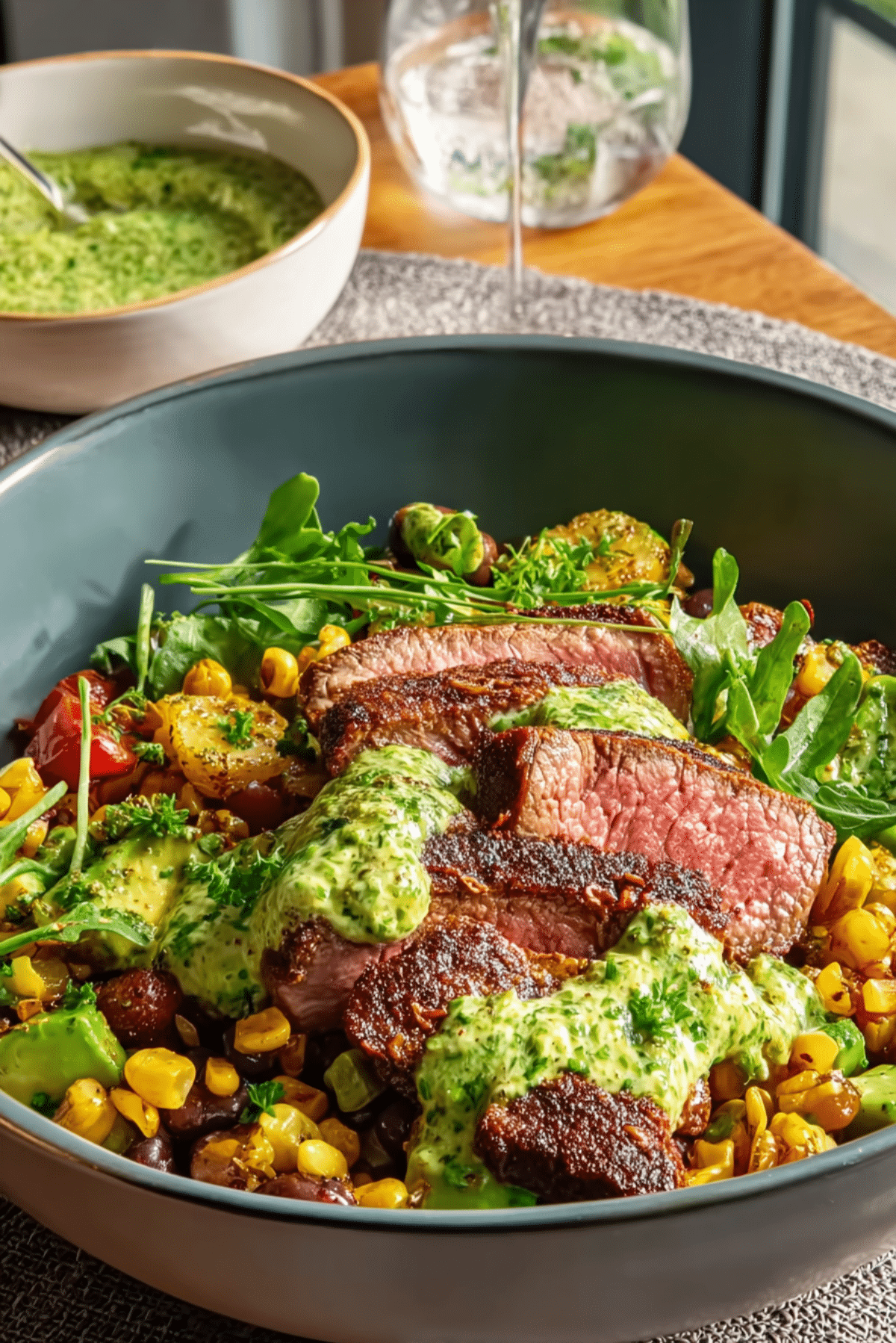 Delightful Steak Avocado Corn Bowl