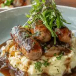 Comforting Bangers Mash with Onion Jus