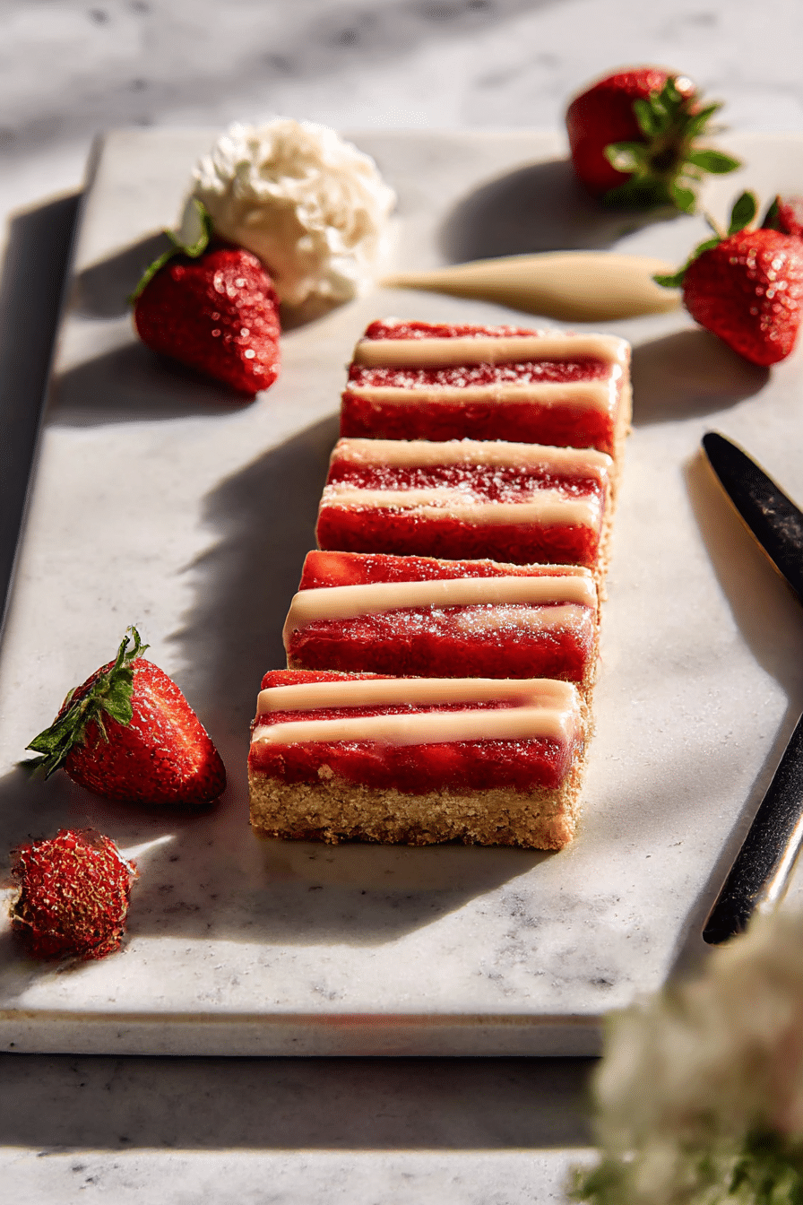 Frosted Soft Strawberry Brown Sugar Bars
