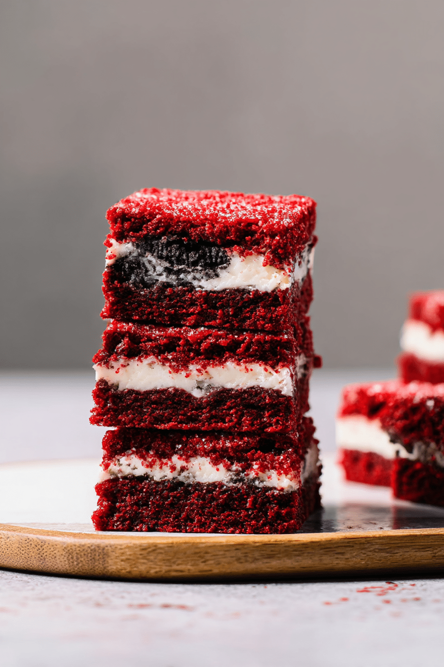 Red Velvet Cookies and Cream Brownies