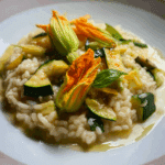 Zucchini and Squash Blossom Risotto