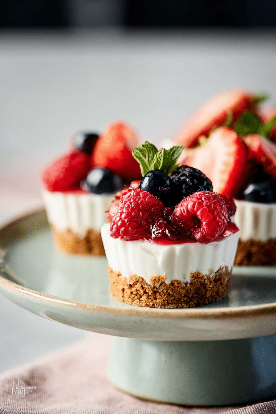 Mini No-Bake Cheesecakes