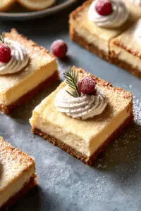 Eggnog Gingersnap Cheesecake Bars